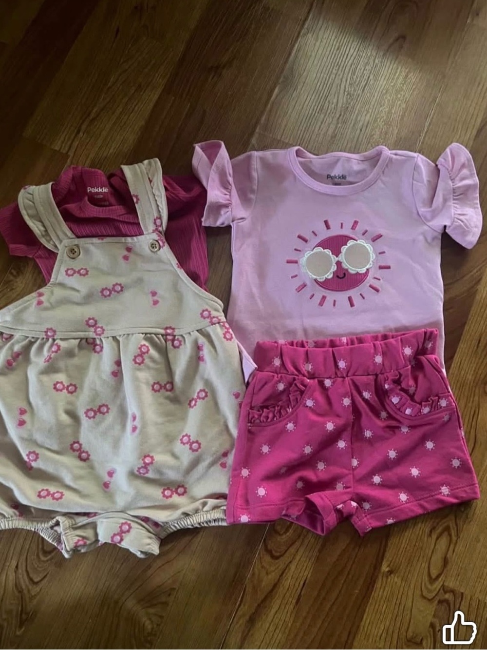 Pink and Cream Baby Girl Outfit Set with Floral Prints
